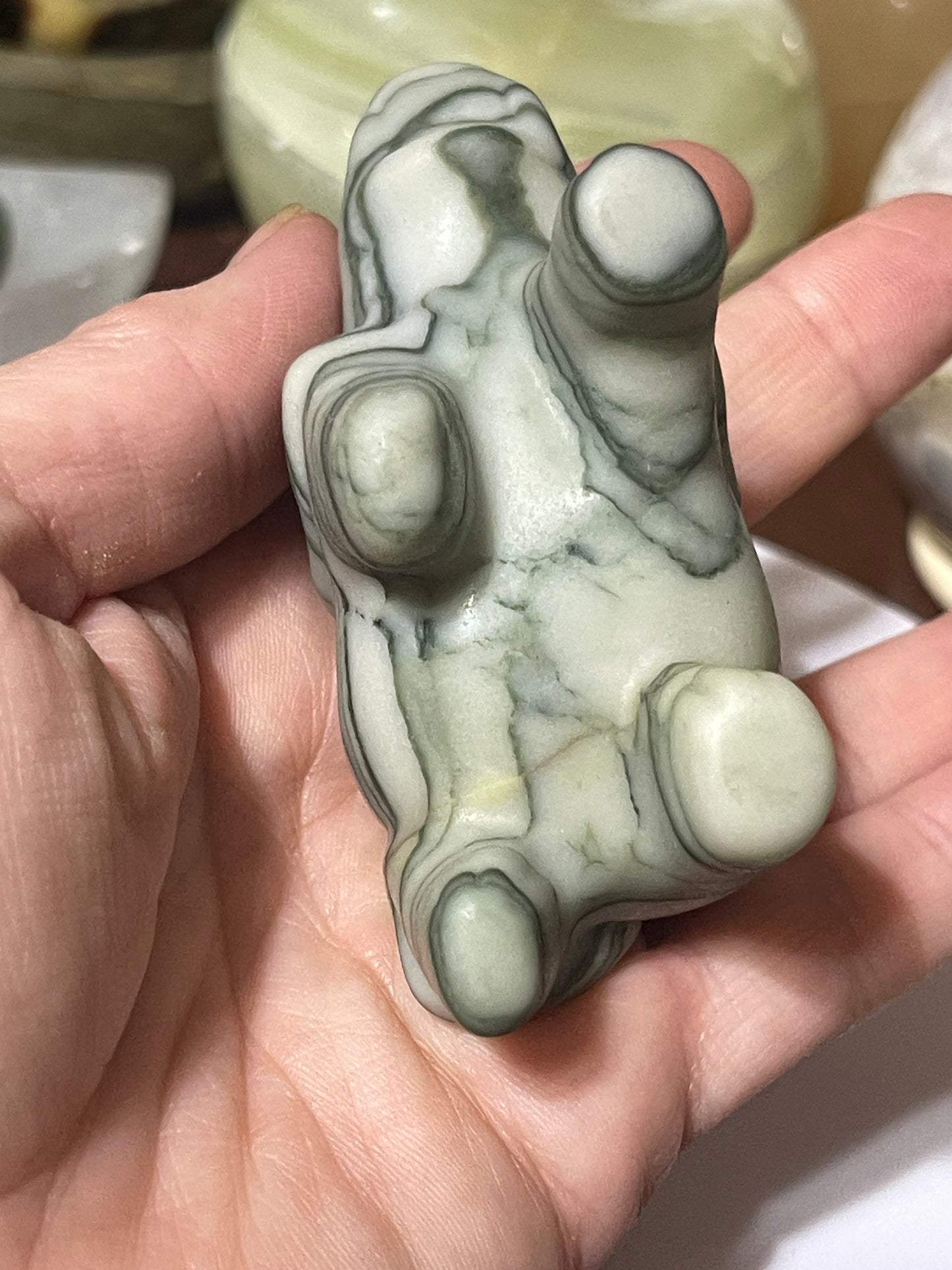 Green Zebra Jasper Elephant