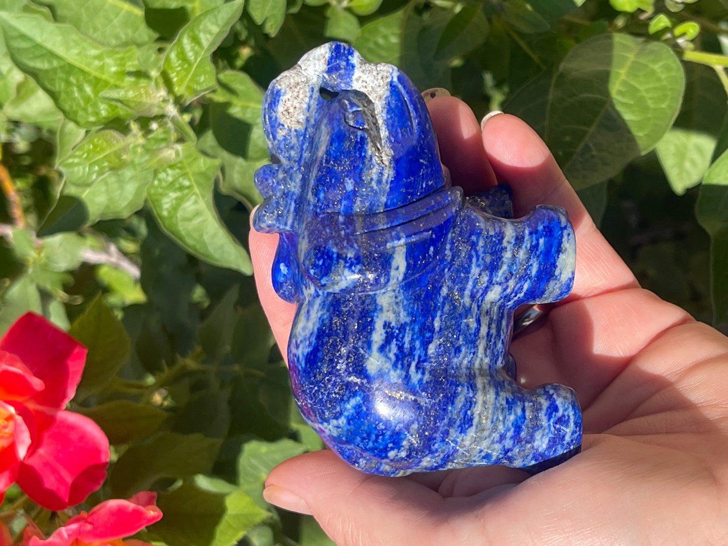 Lapis Lazuli Elephant Crystal Carving
