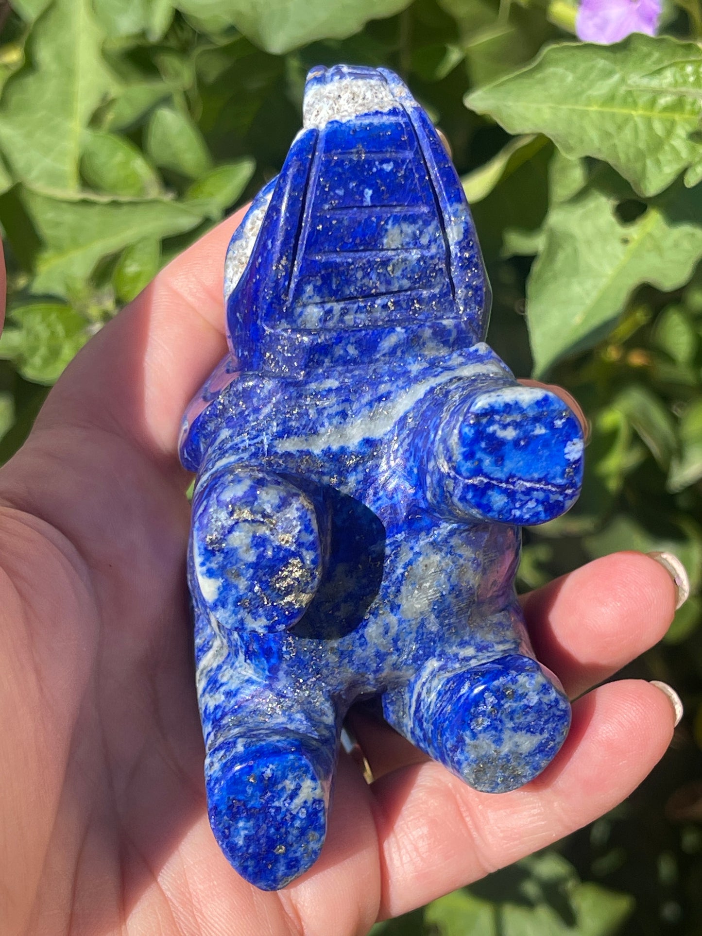 Lapis Lazuli Elephant Crystal Carving