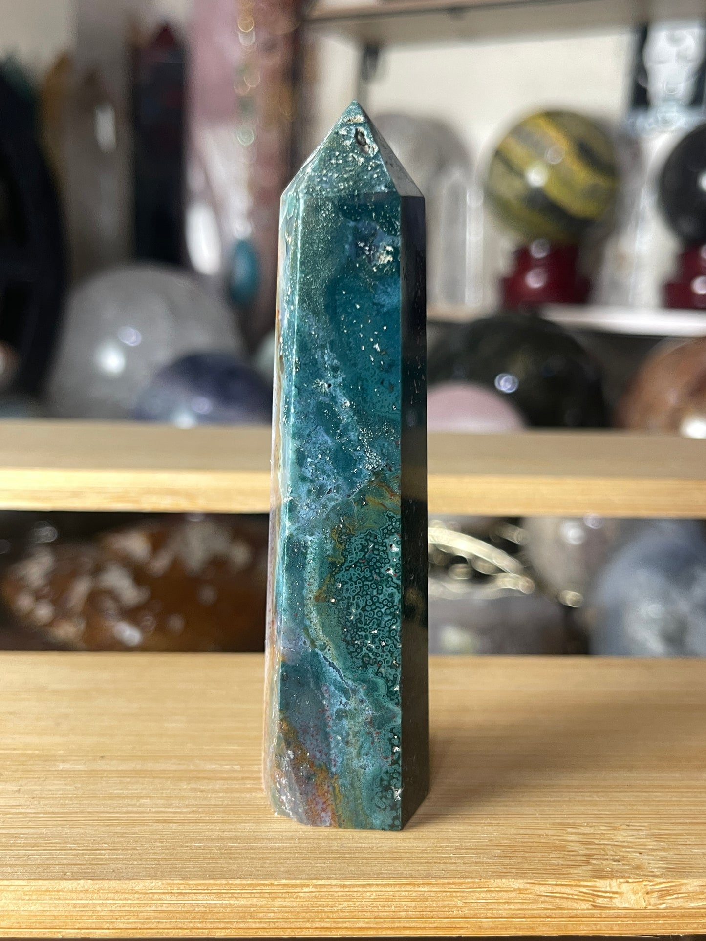 Ocean Jasper & Moss Agate Tower