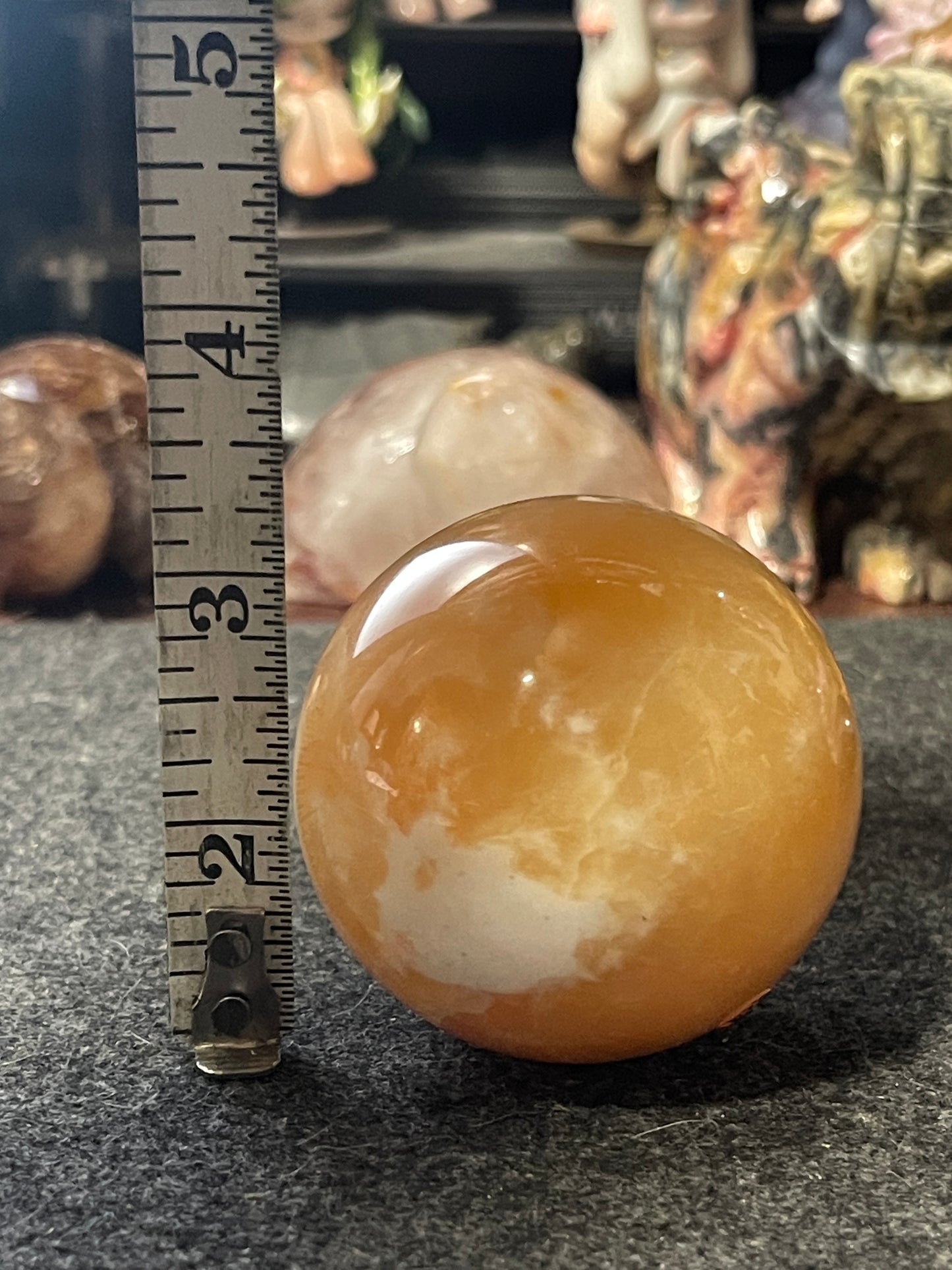 Honey Calcite Sphere