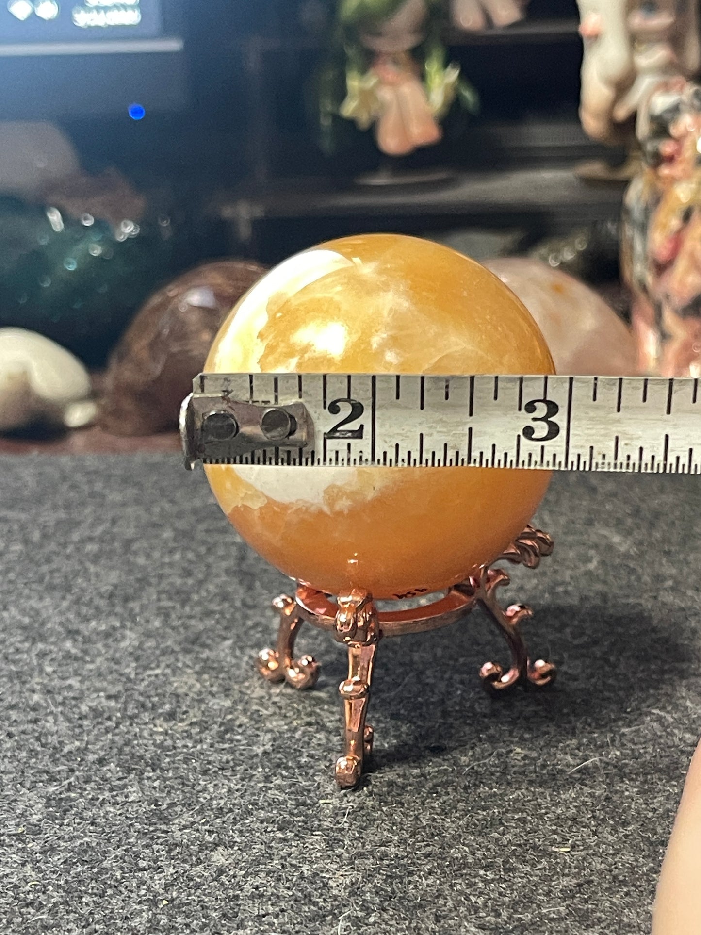 Honey Calcite Sphere