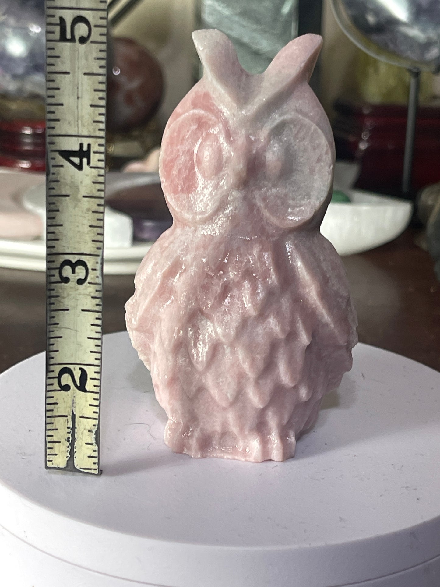 Pink Opal Quartz Owl