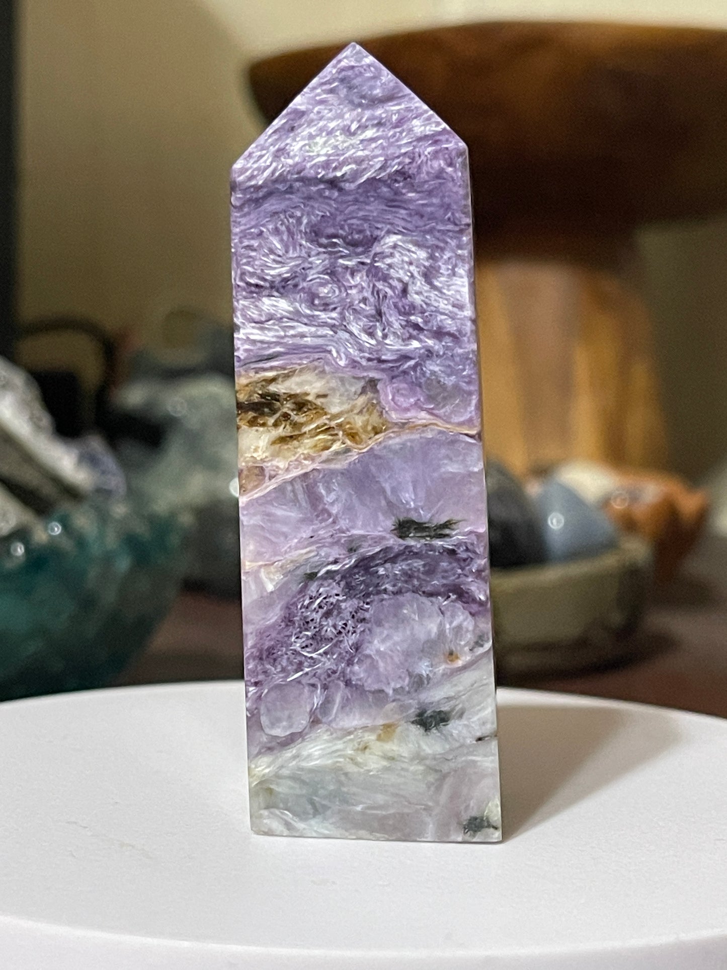 Charoite Crystal Tower