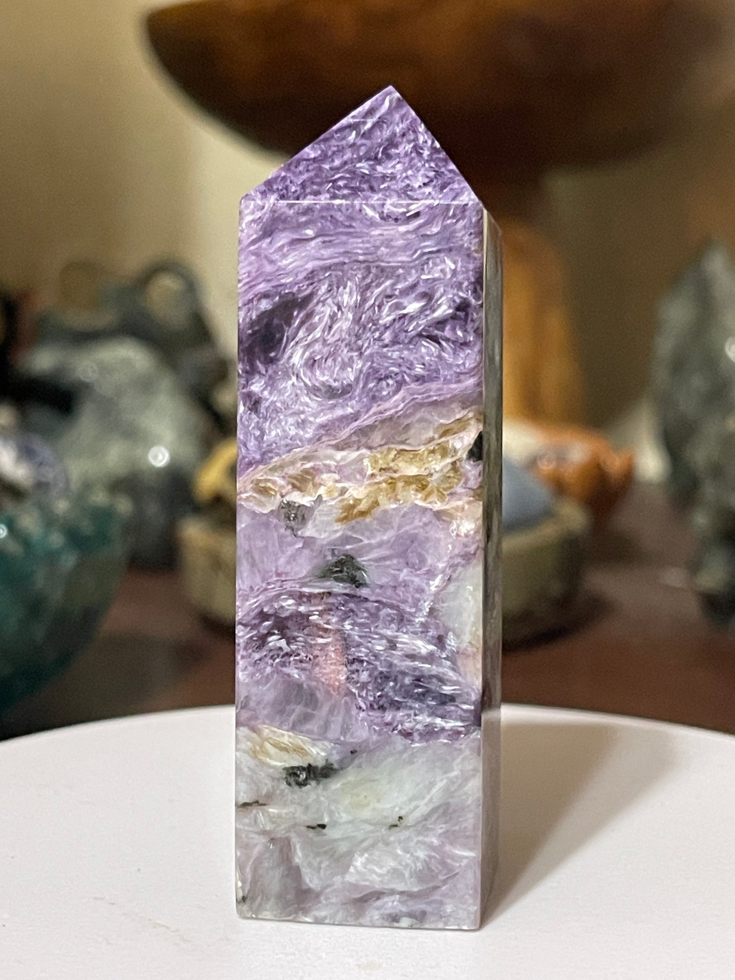 Charoite Crystal Tower