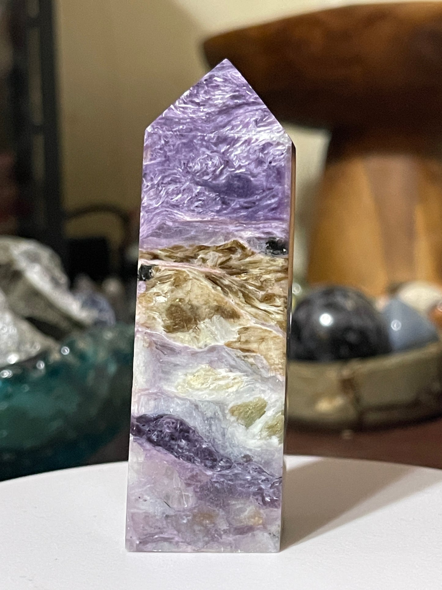 Charoite Crystal Tower