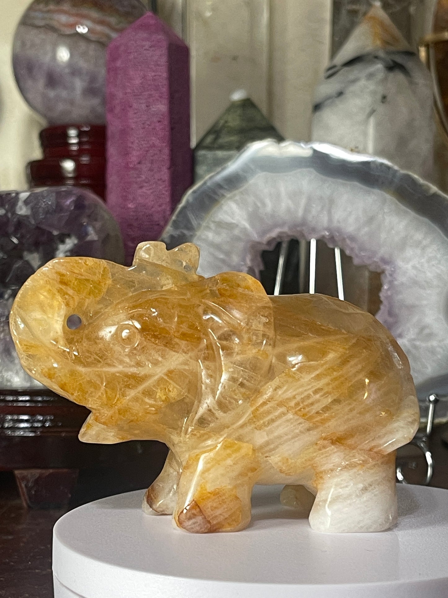 Golden Healer Quartz Elephant