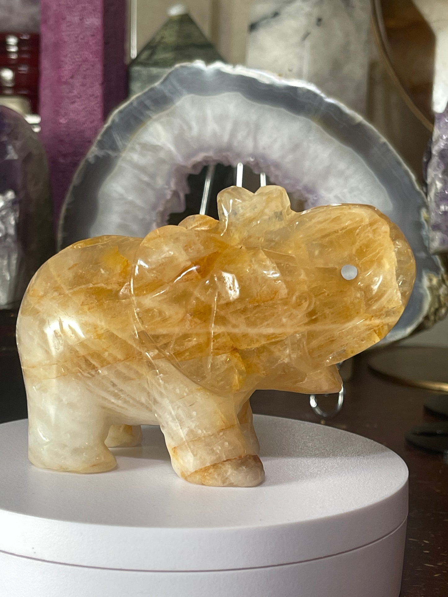 Golden Healer Quartz Elephant