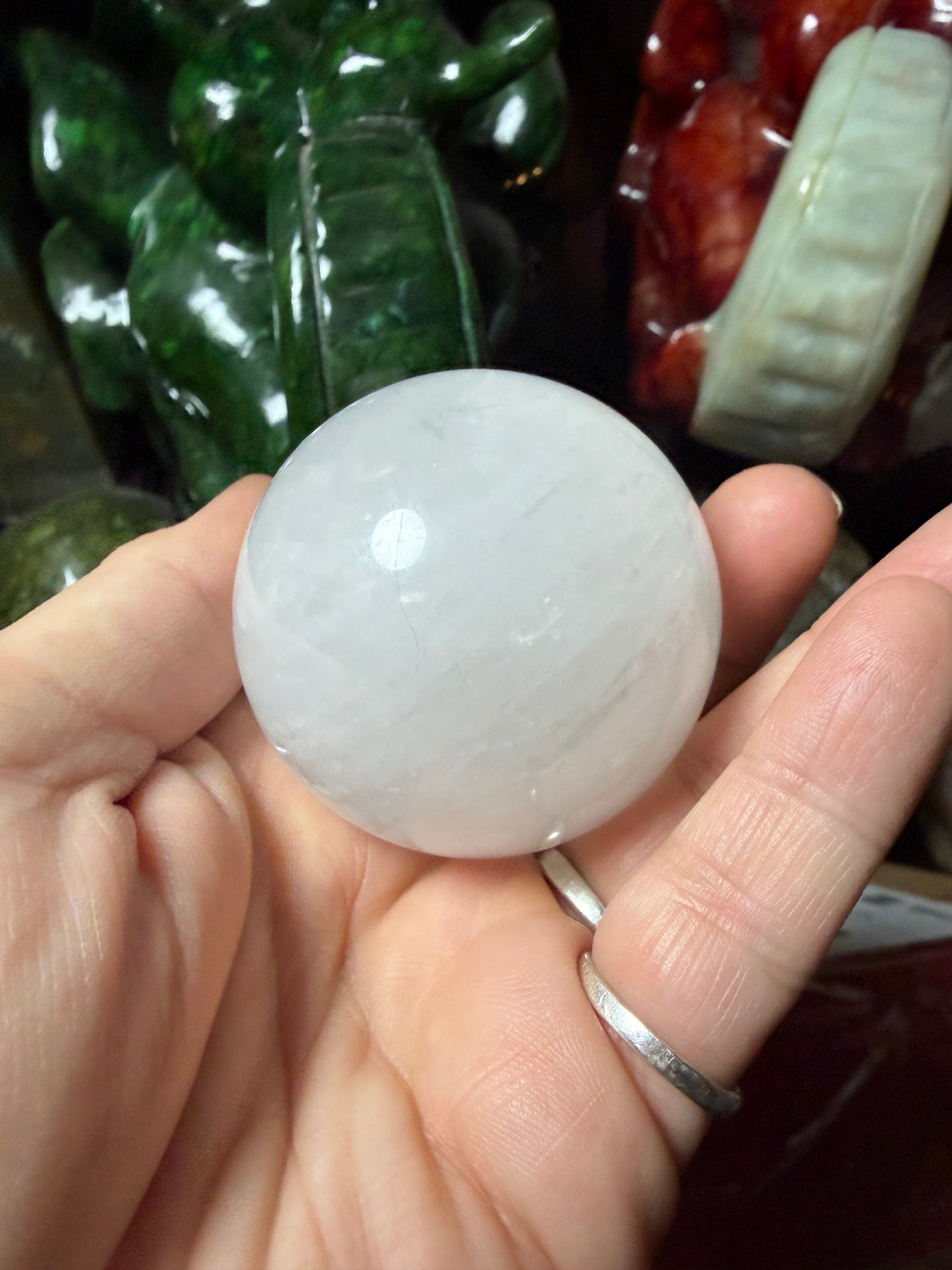 Ice Calcite Sphere – Polished Crystal Sphere (222g)