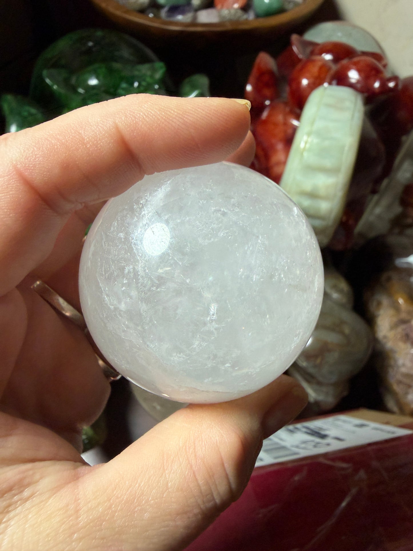 Ice Calcite Sphere – Polished Crystal Sphere (222g)