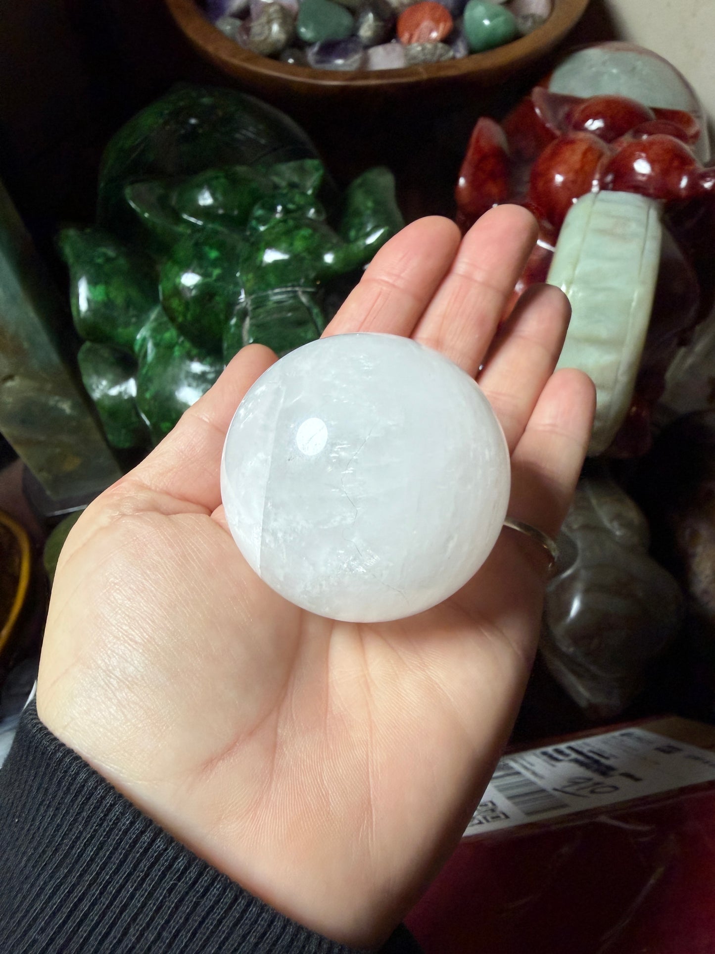 Ice Calcite Sphere – Polished Crystal Sphere (222g)