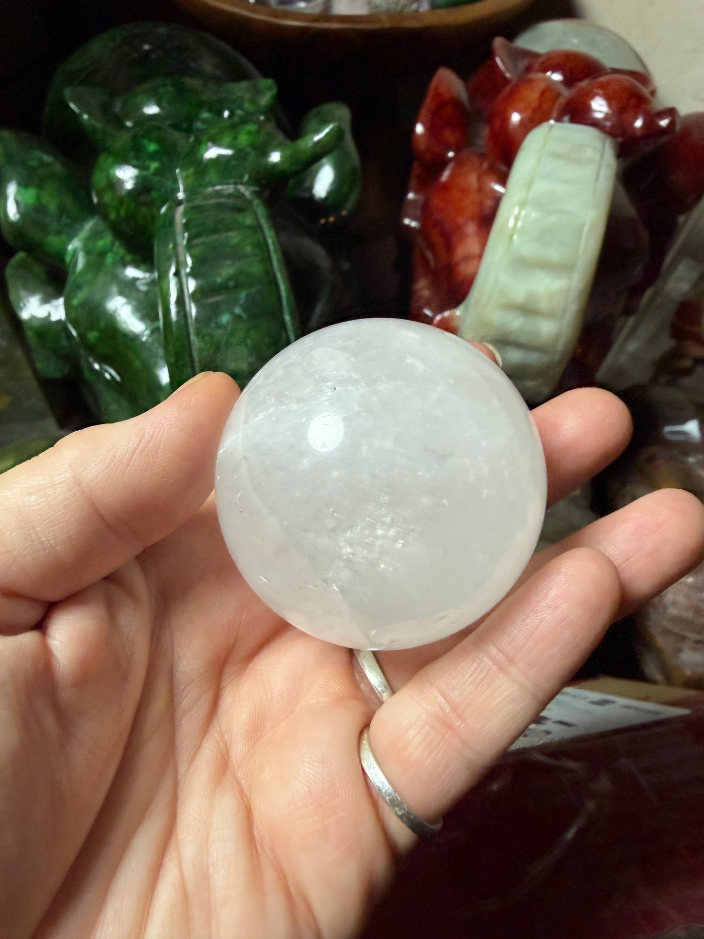 Ice Calcite Sphere – Polished Crystal Sphere (222g)