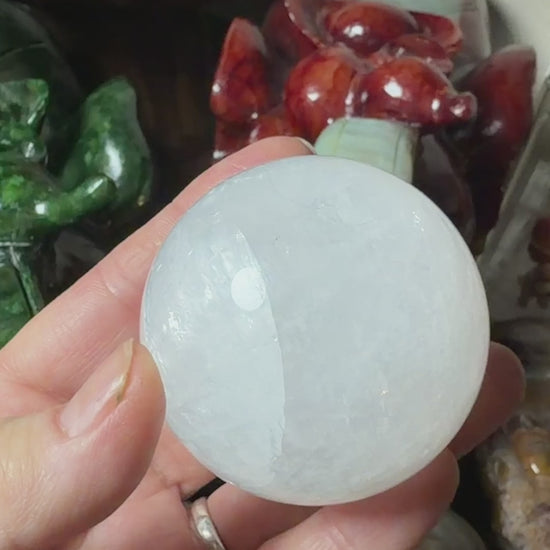 Ice Calcite sphere 222g polished crystal sphere