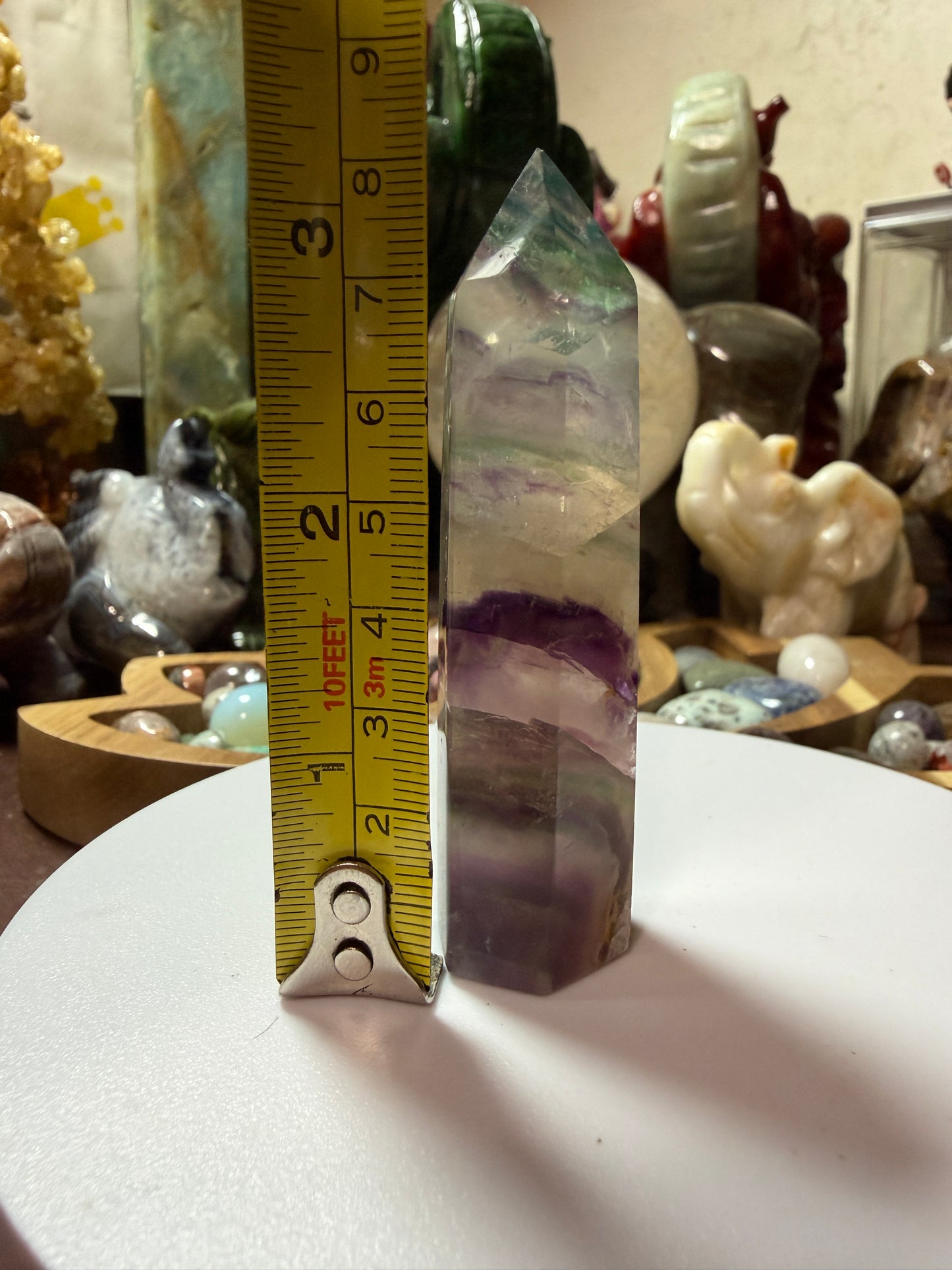 Rainbow Fluorite Crystal Tower (Polished Point)