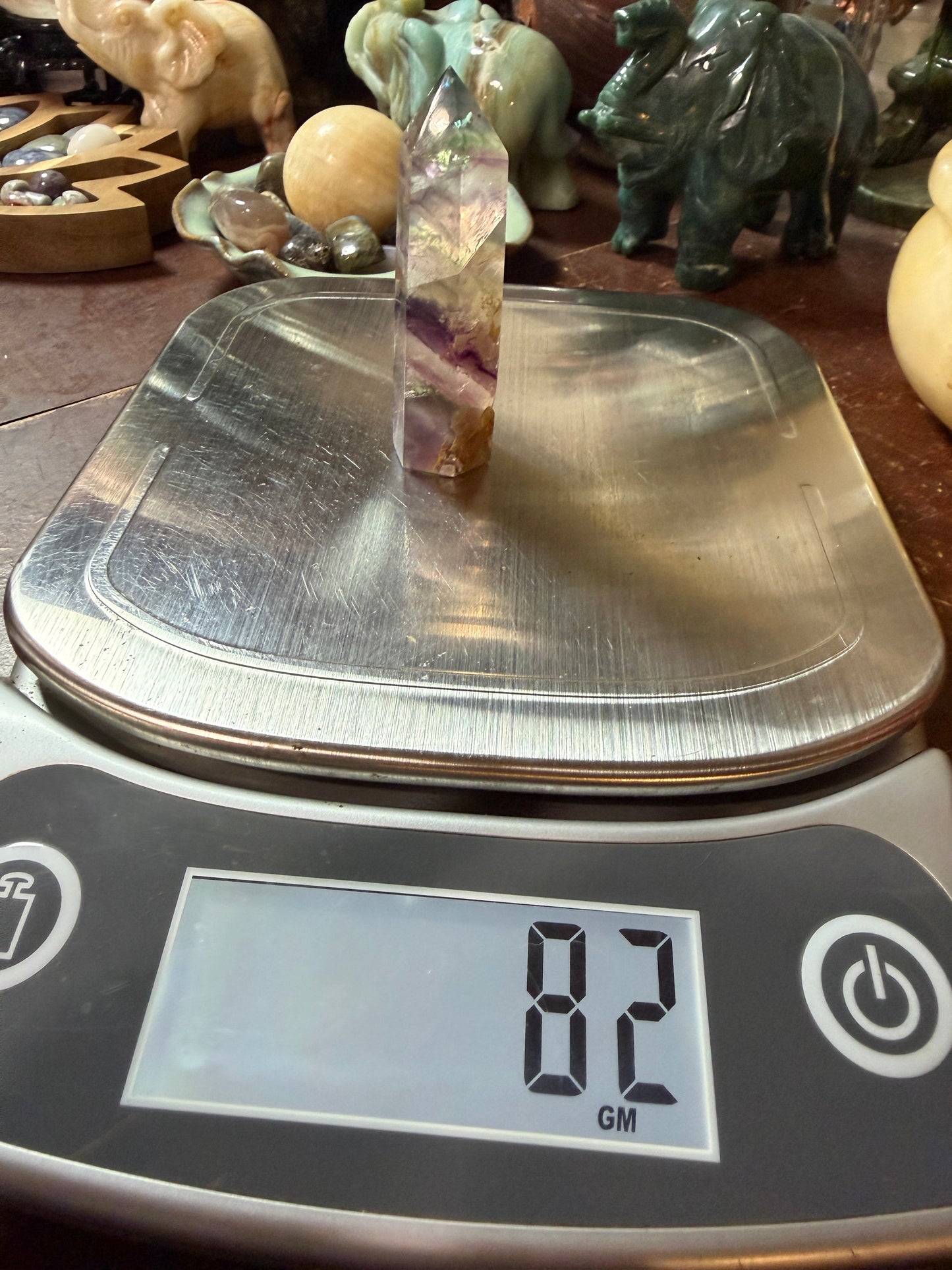 Rainbow Fluorite Crystal Tower (Polished Point)
